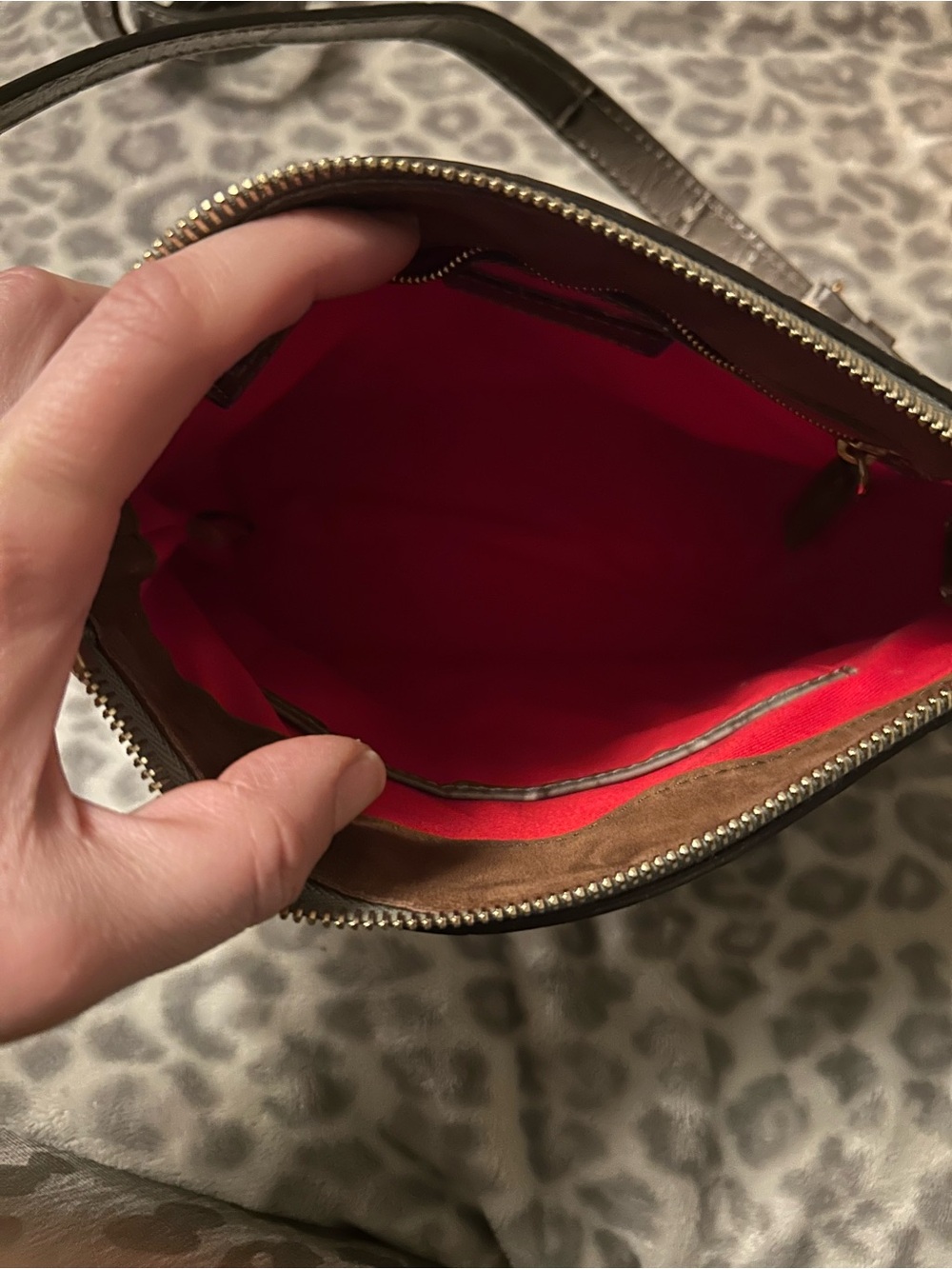 Dooney & Bourke Croc-Embossed Crossbody Bag in Olive - Picture 4 of 4